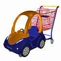 Тележка покупательская детская с машинкой Shols MAXX Kids SH90